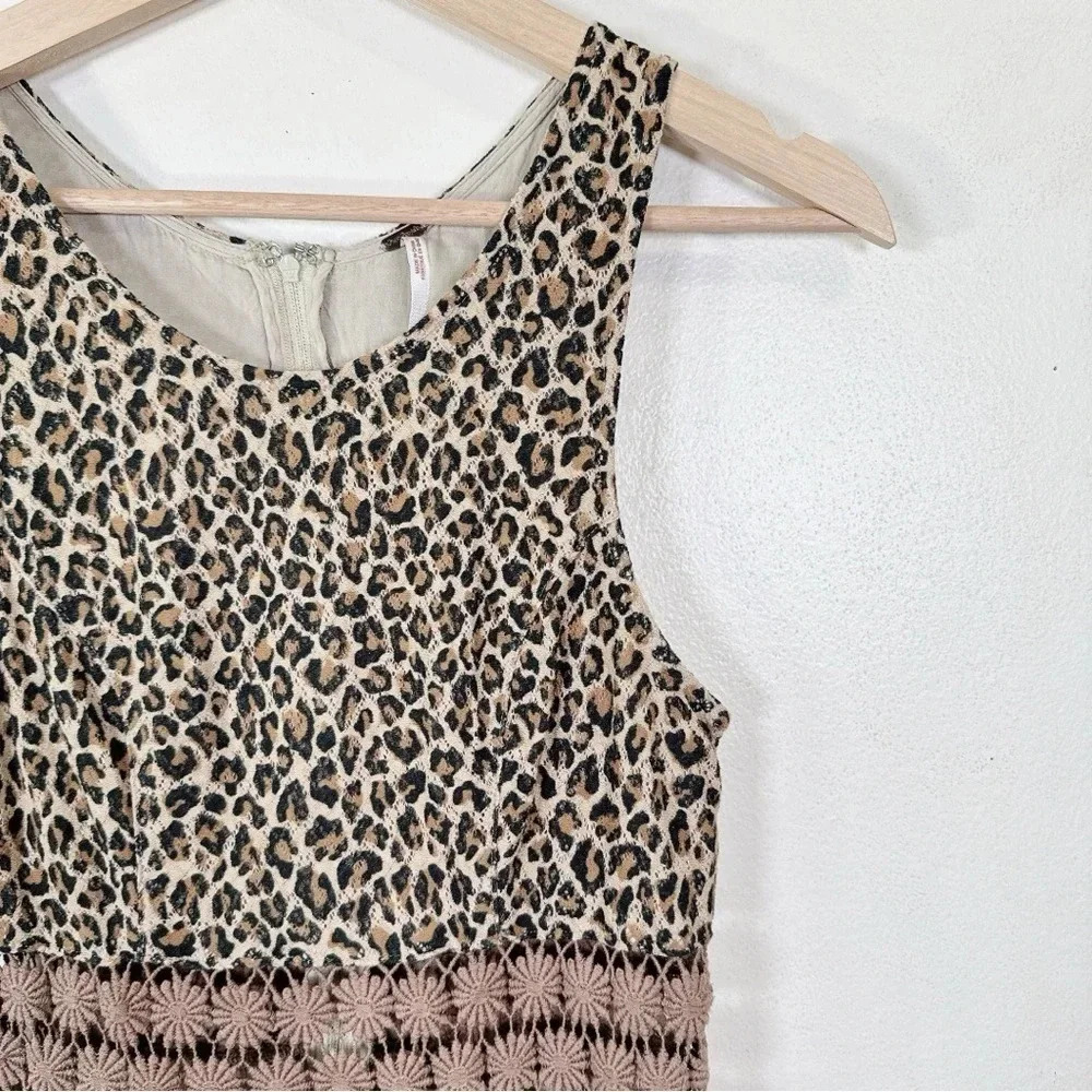 FREE PEOPLE Womens Size 2 Leopard Ombre Lace Daisy Dress - Picture 4 of 11
